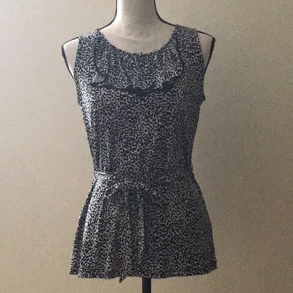 Liz Claiborne Tops - SMALL Liz Claiborne Leopard Sleeveless Top